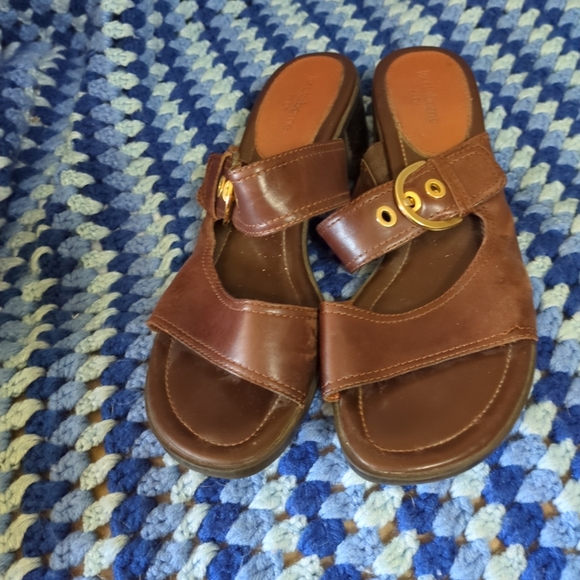 liz claiborne flex quadro leather sandles size 9m - Picture 2 of 3